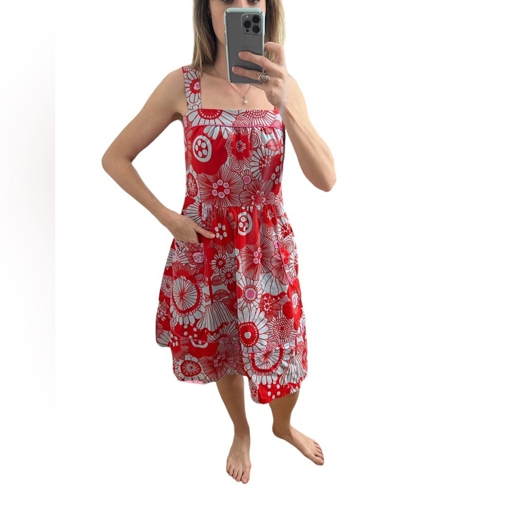 Marimekko floral knee length dress pockets - Picture 14 of 14